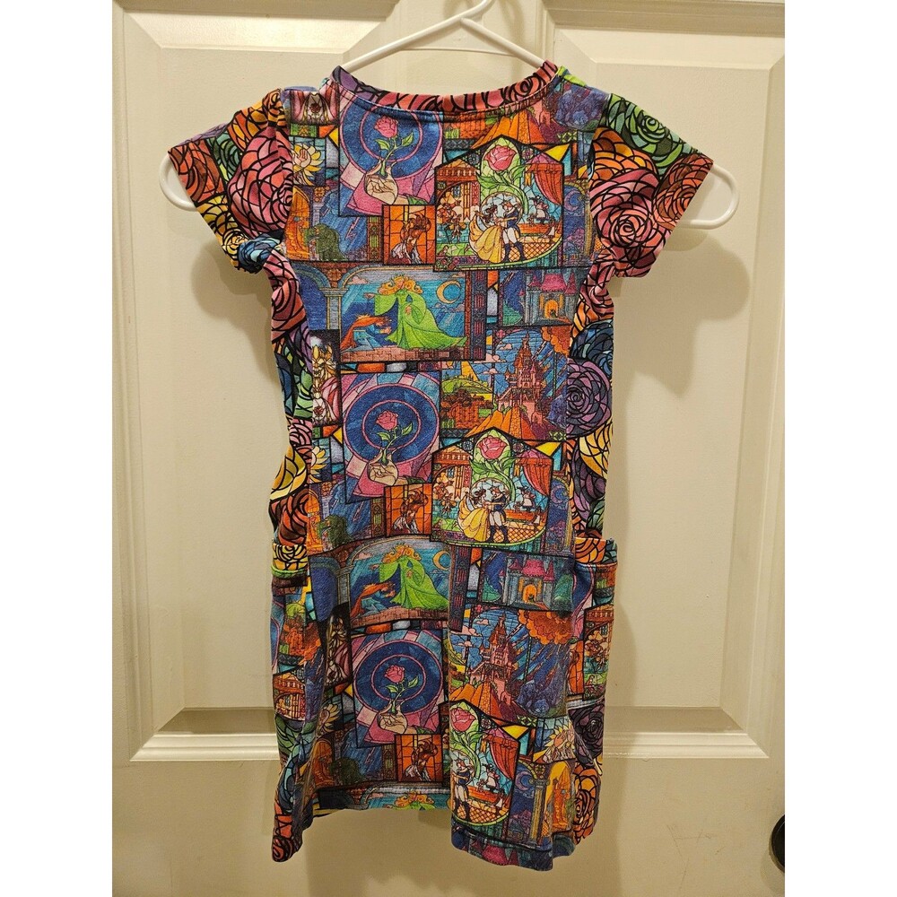 Beauty and the Beast Disney Girls Tshirt Dress with Pockets Handmade BeanPop
